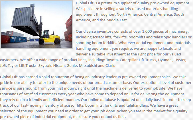 Global Lift Equipment Arizona